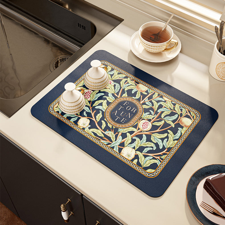 green endless logo sink mat