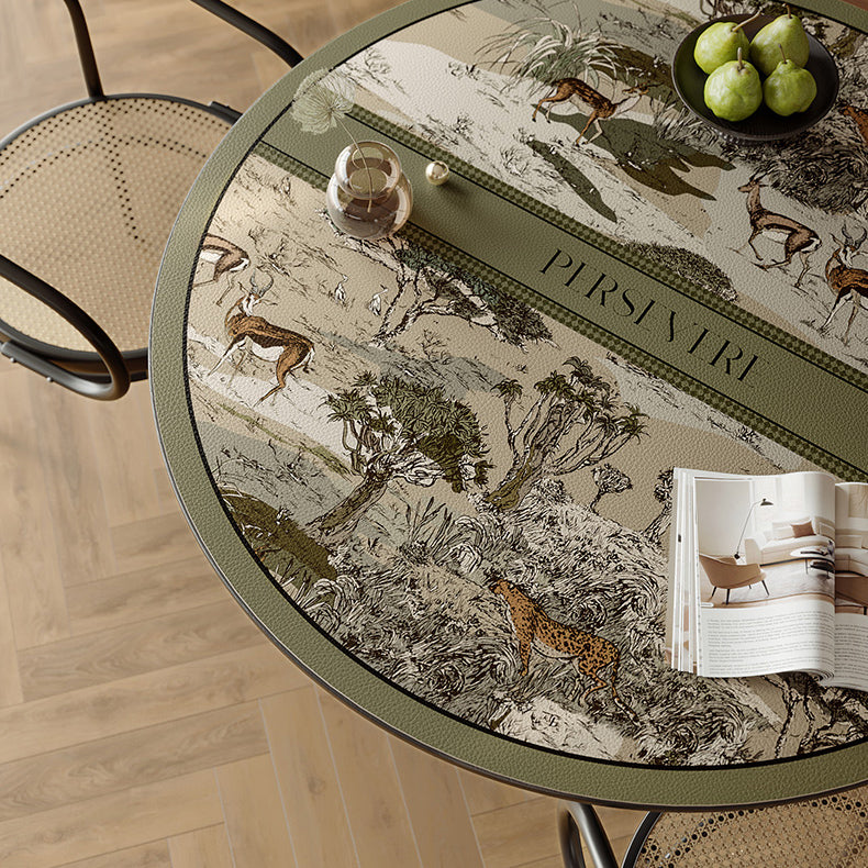 green persevere logo table mat