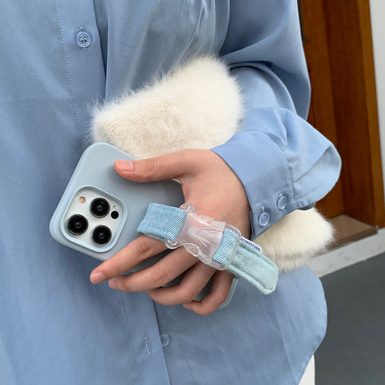 light blue denim belt iPhone case