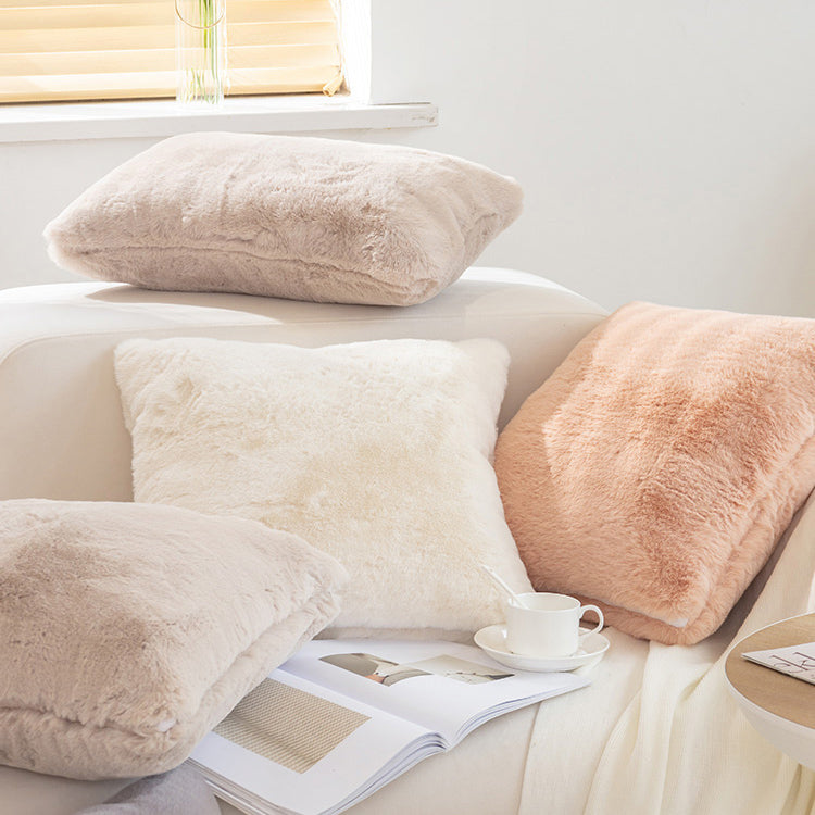 7color simple fur cushion