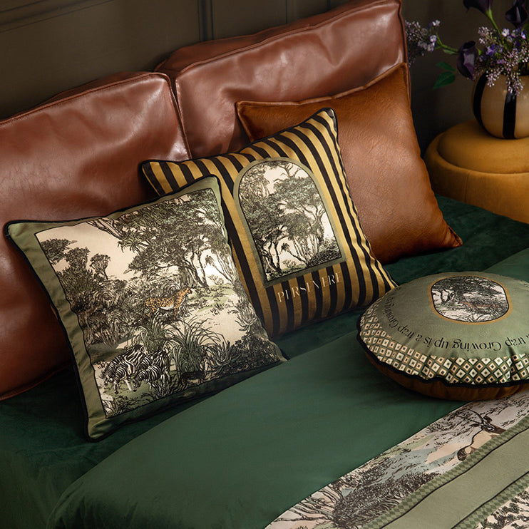 3design green persevere logo cushion