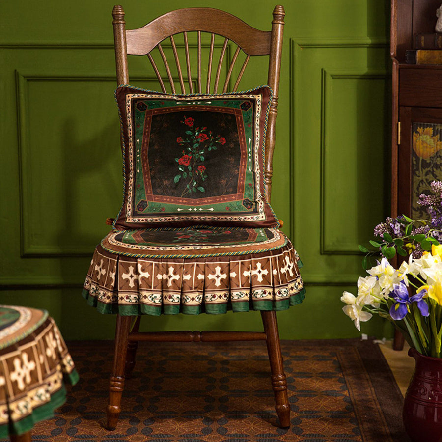 european rose art chair cover