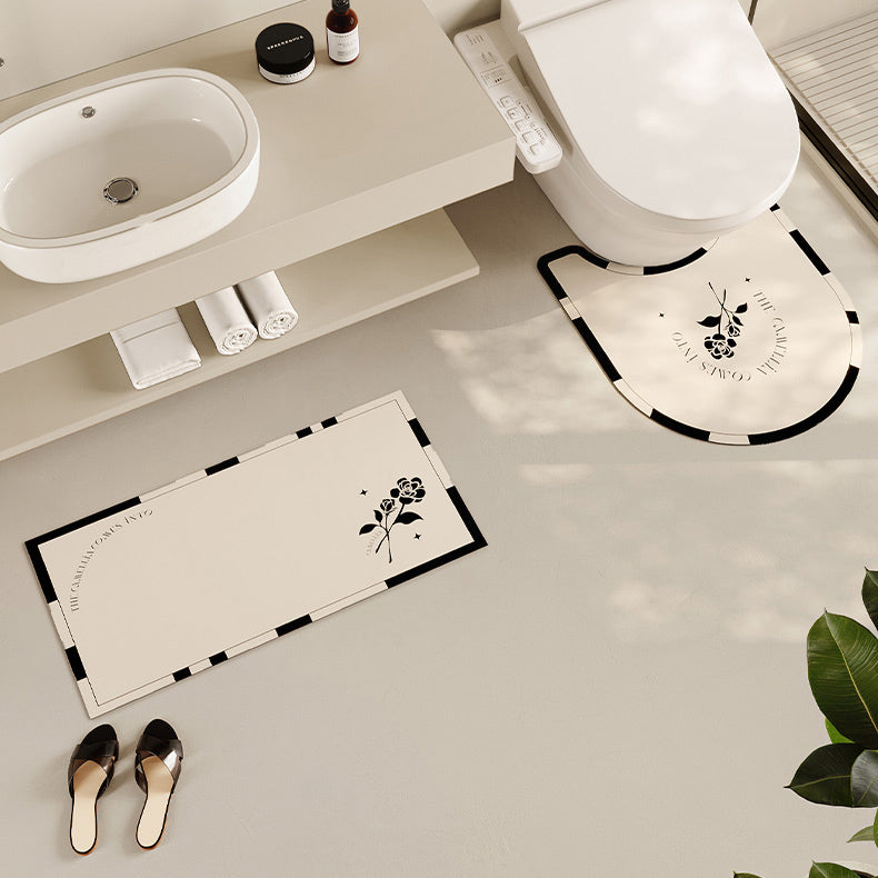 black tulip toilet mat