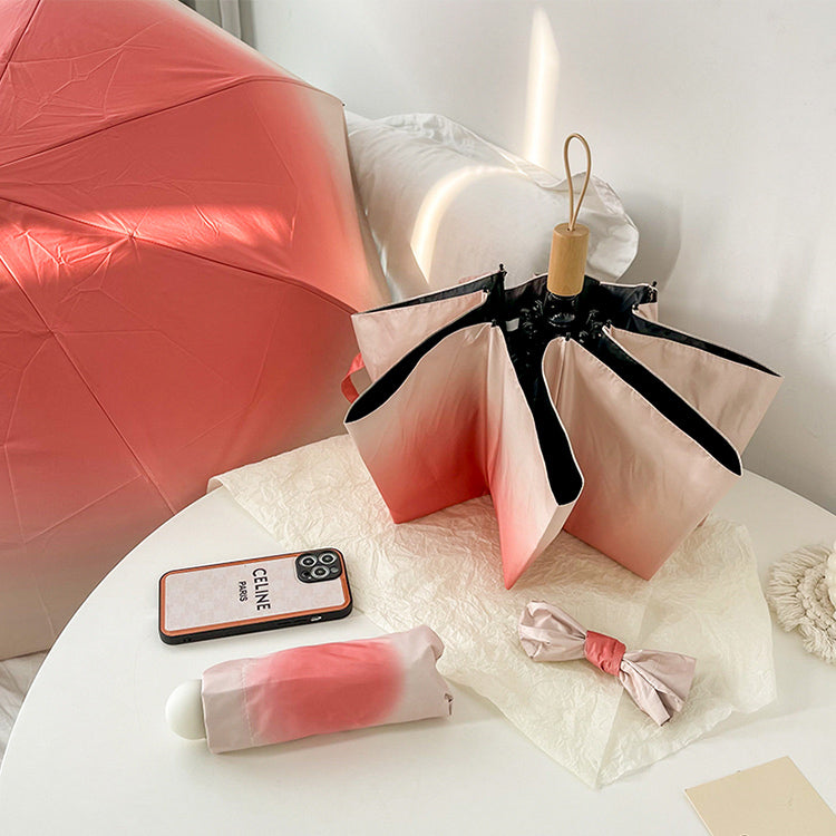3color gradation color folding uv parasol