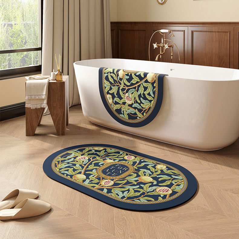 american retro pomegranate bath mat