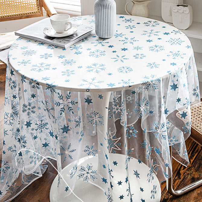 crystal snow table cover