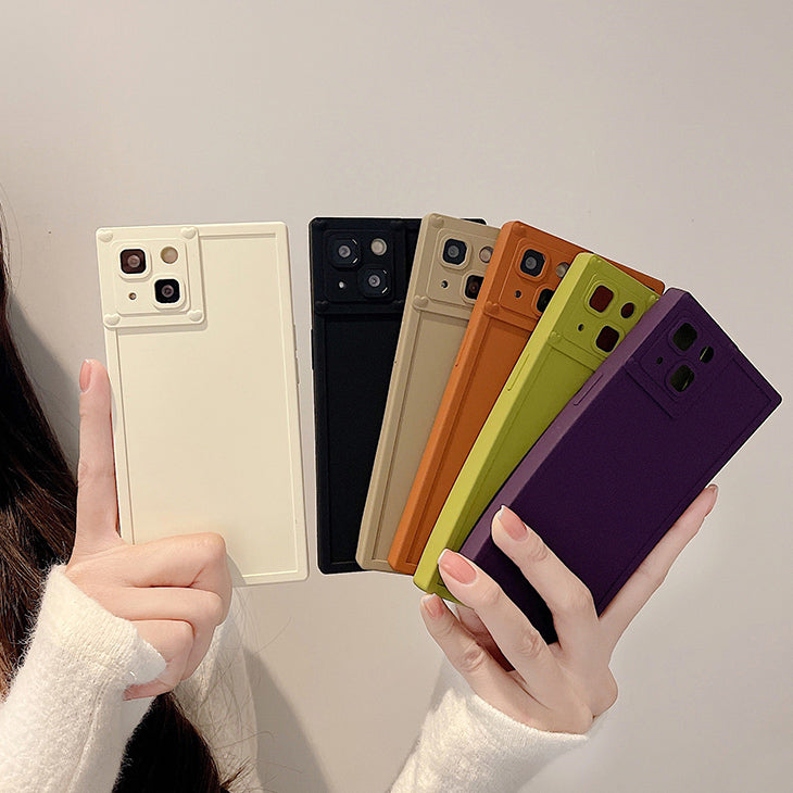 6color simple square iPhone case