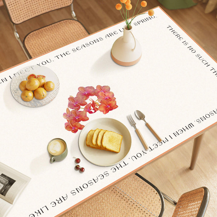 2design flower logo square table mat