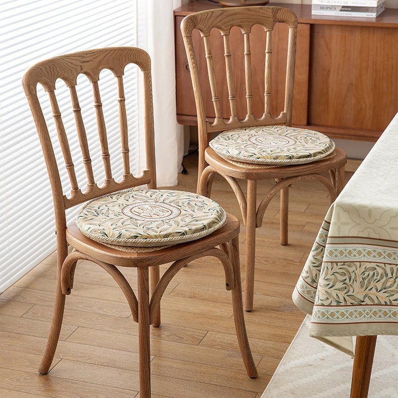 leaves art logo round cushion