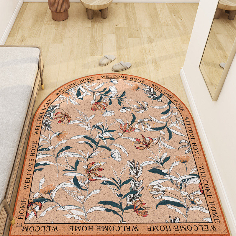 4design semicircle flower mini door mat