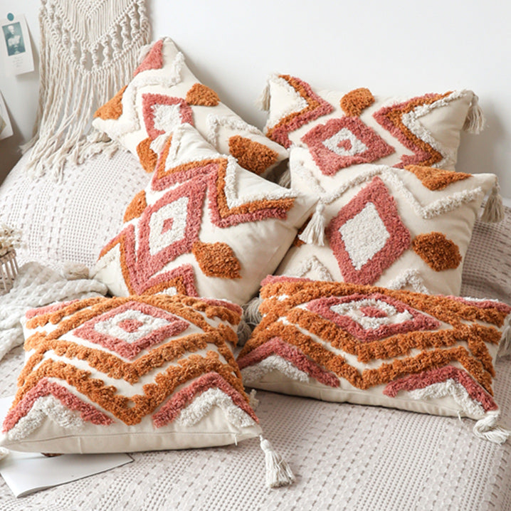 6design bohemian fringe cushion