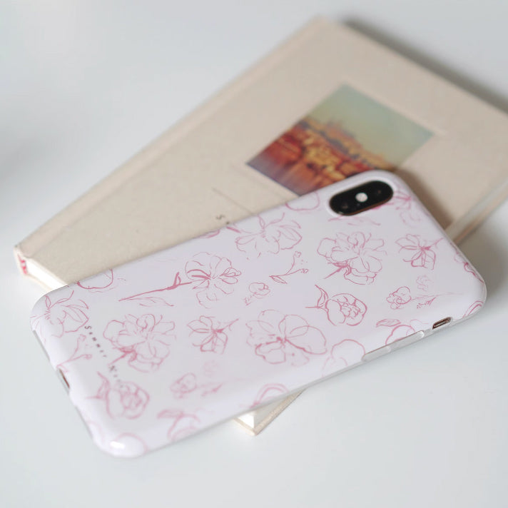 feminine pink flower iPhone case