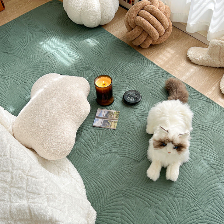 6color leaf stitch floor mat