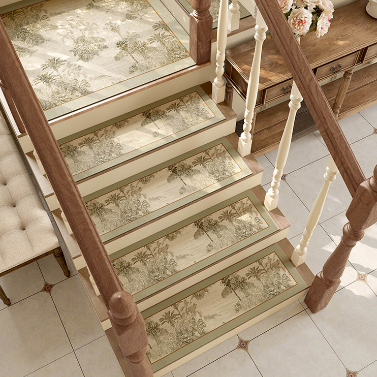 green tropical step mat