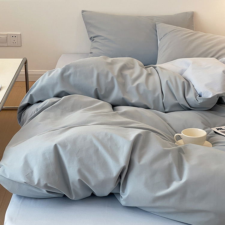 8color two tone creamy cotton bedlinen set