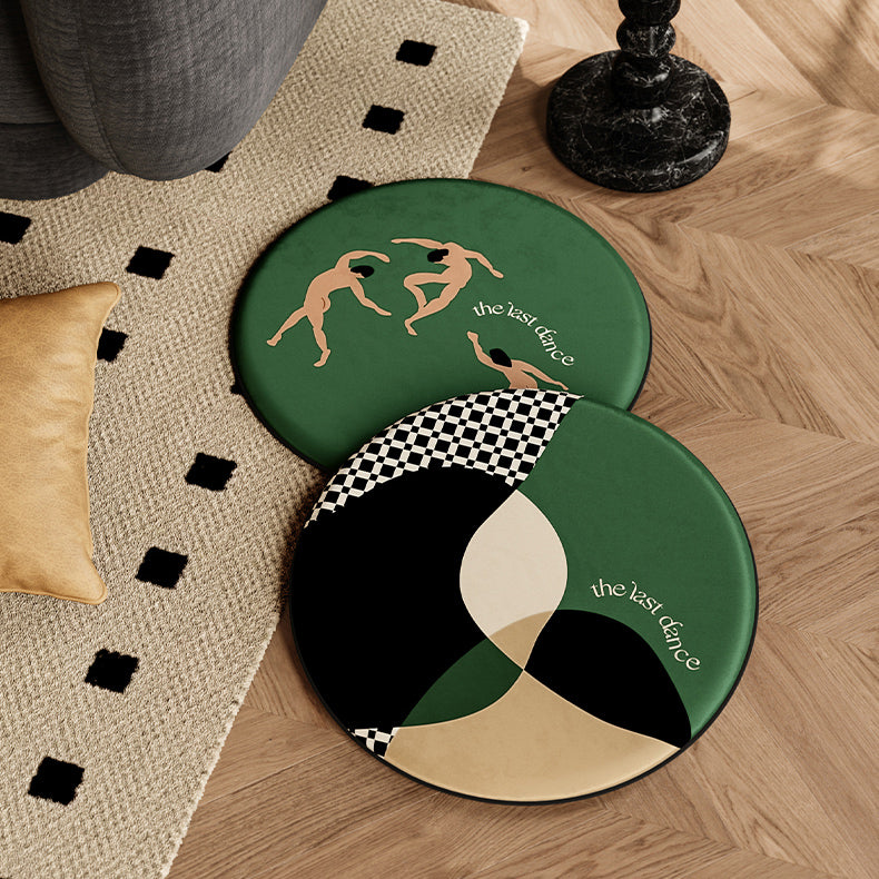 the last dance round cushion