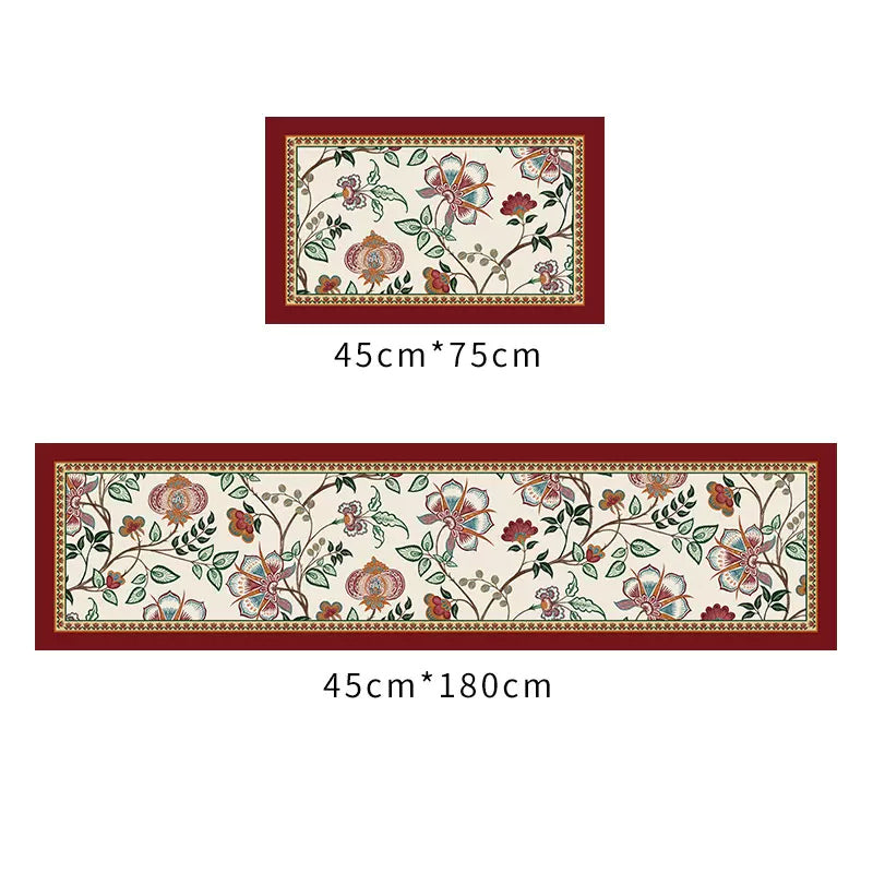 4design retro flower kitchen mat