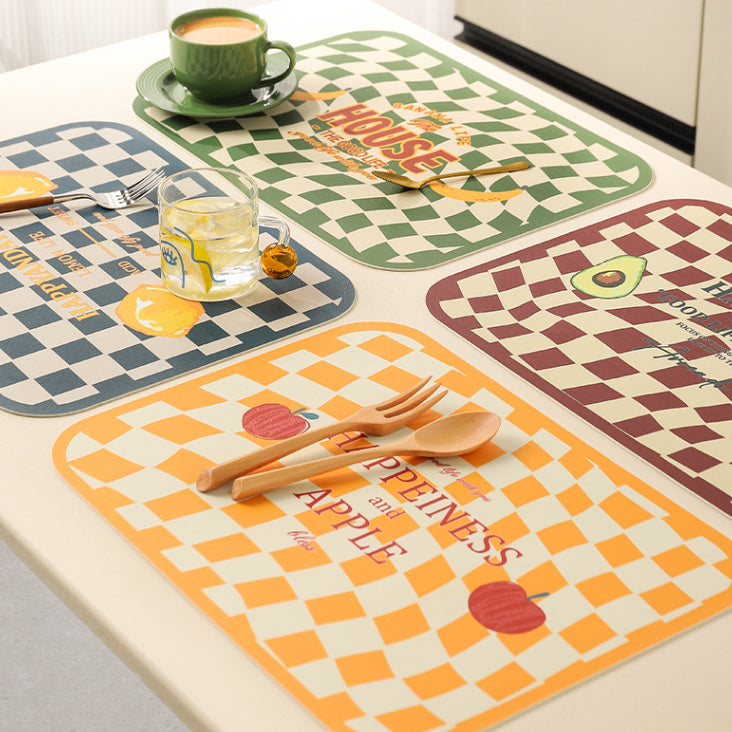 4design checkered flag place mat