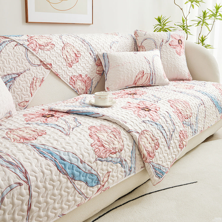 4design retro girly flower sofa cover