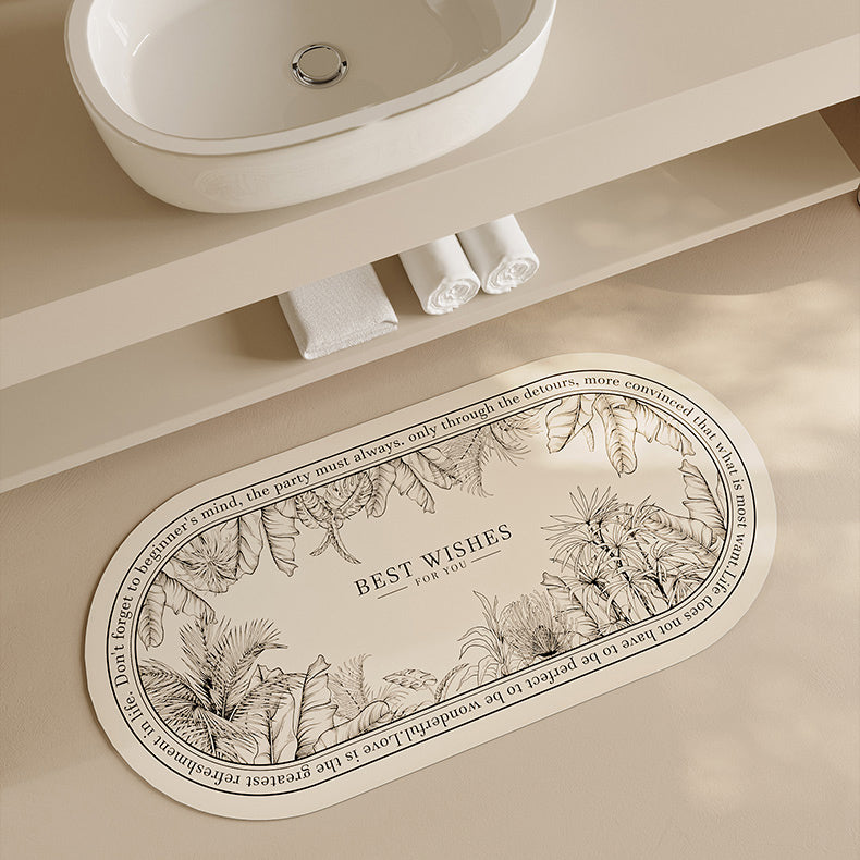 lucky logo luxury toilet mat