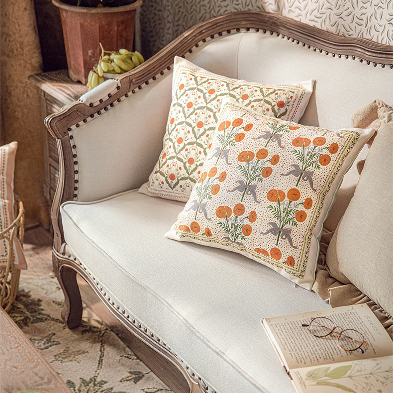 orange margarita square cushion