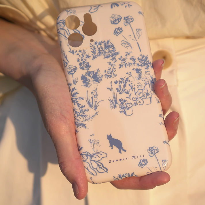blue cat iPhone case