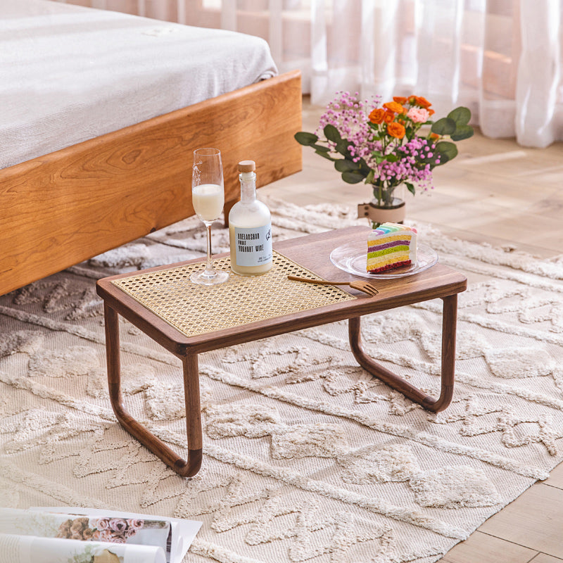 3color wood rattan mini table