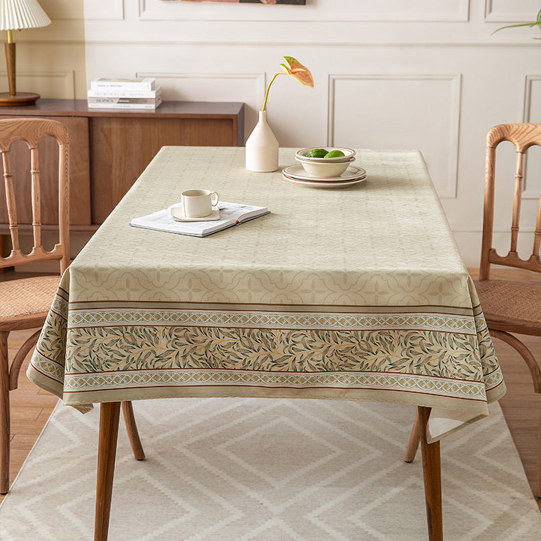 leaves art logo table cloth