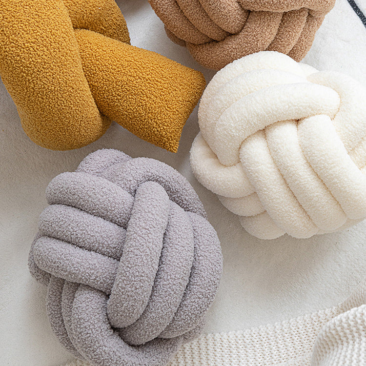 8color boa knit ball cushion