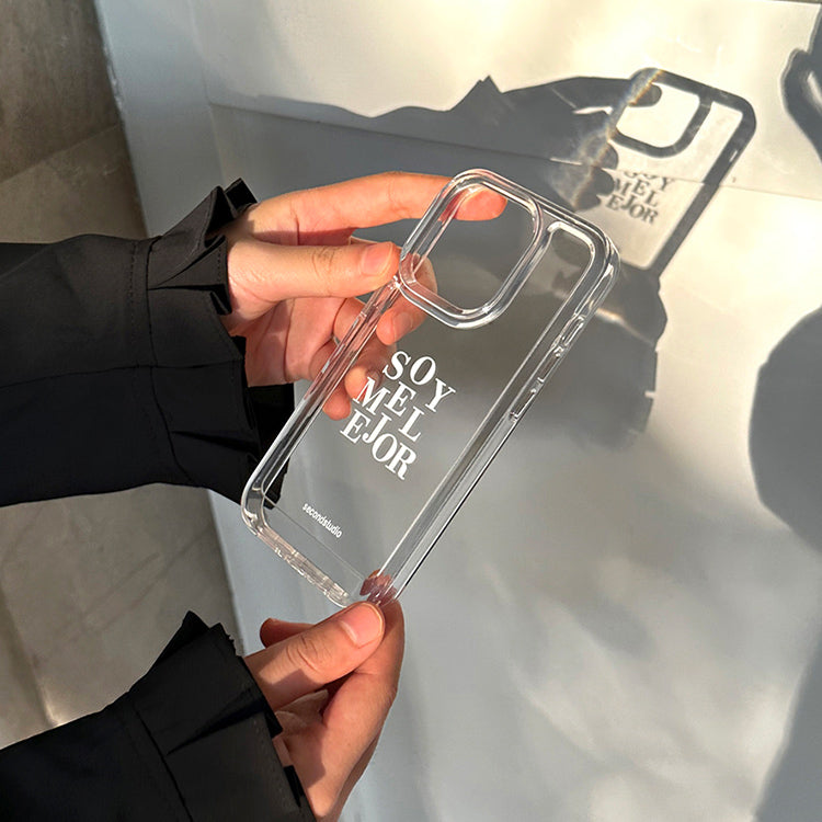 clear logo iPhone case