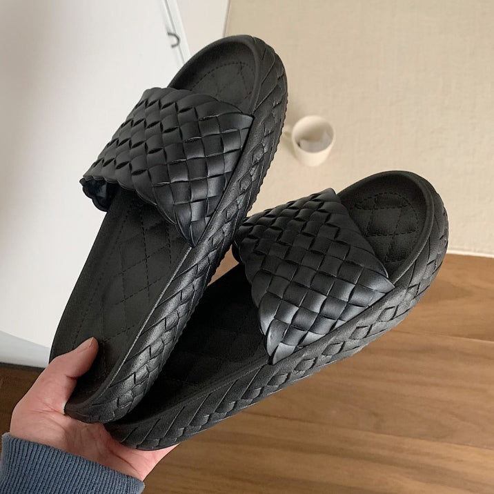 4color weaving rubber roomshoes