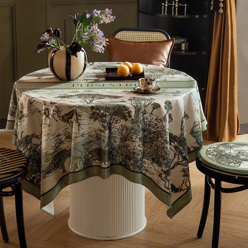 green persevere logo table cloth