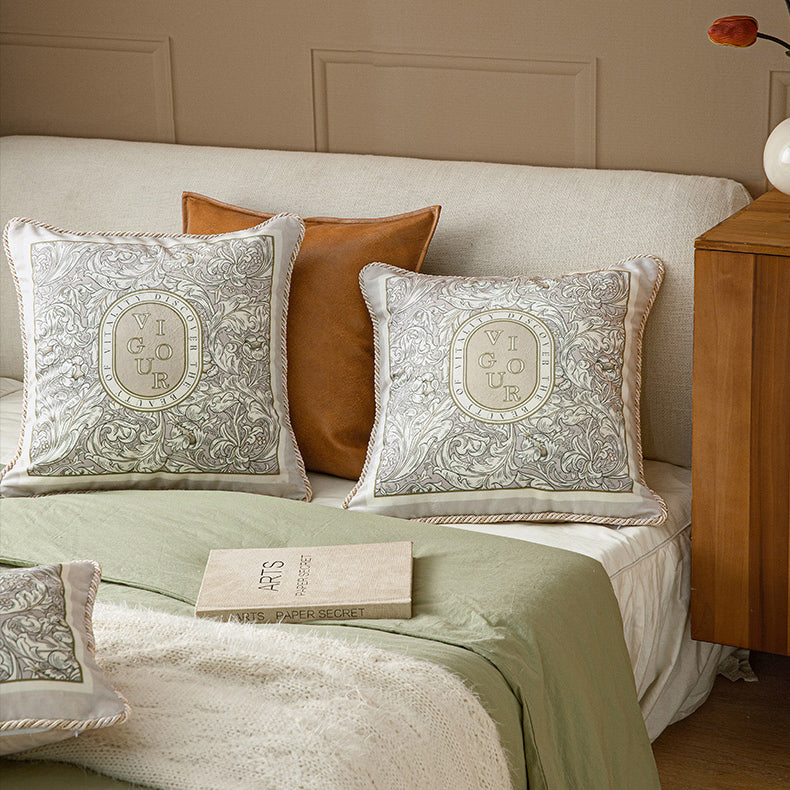 vigour luxury logo square cushion