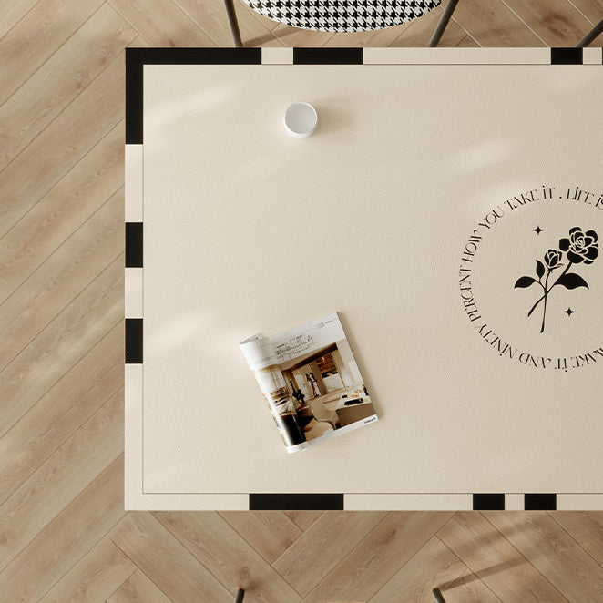 black tulip square table mat