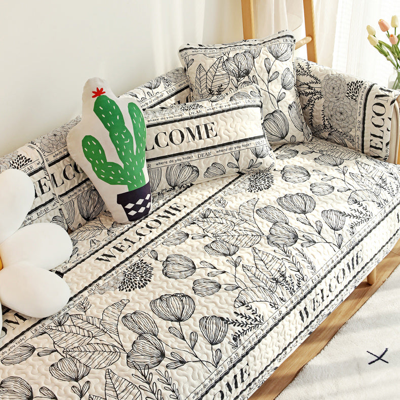 welcome garden quilt sofa cover