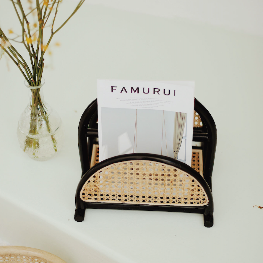 2color rattan bookstand