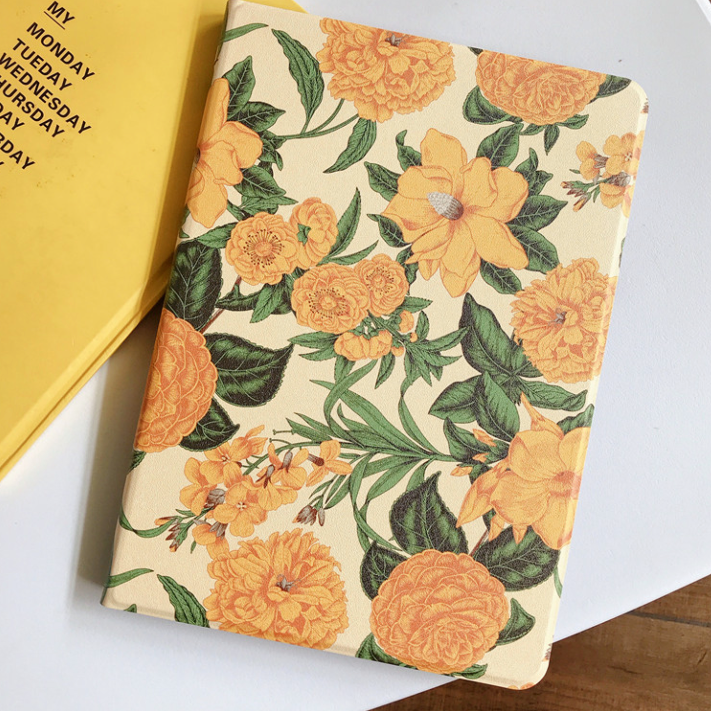 french retro flower iPad case