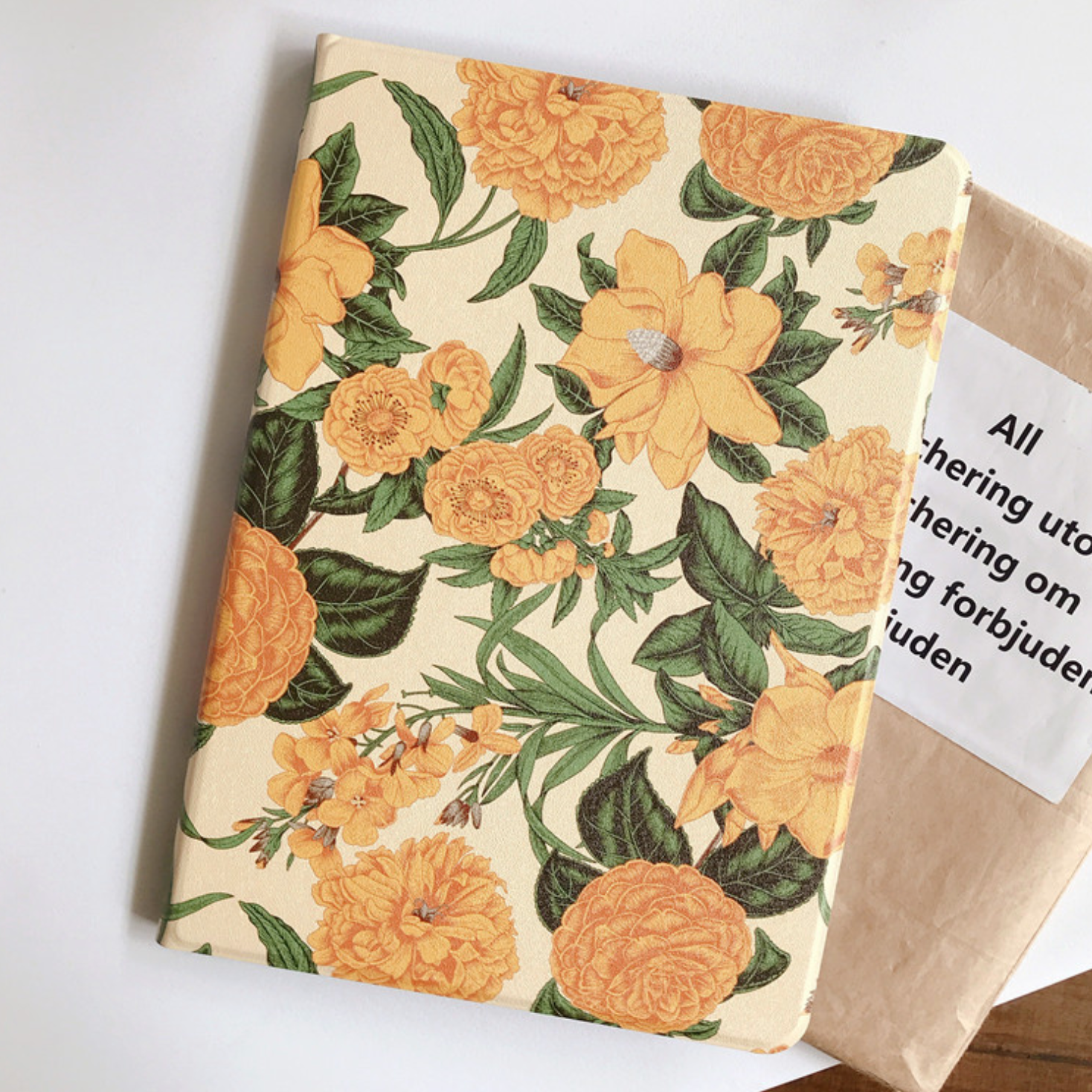 french retro flower iPad case