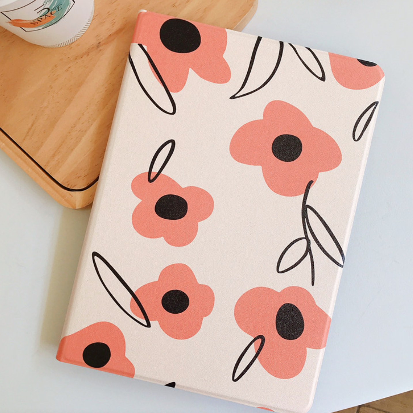 orange flower iPad case