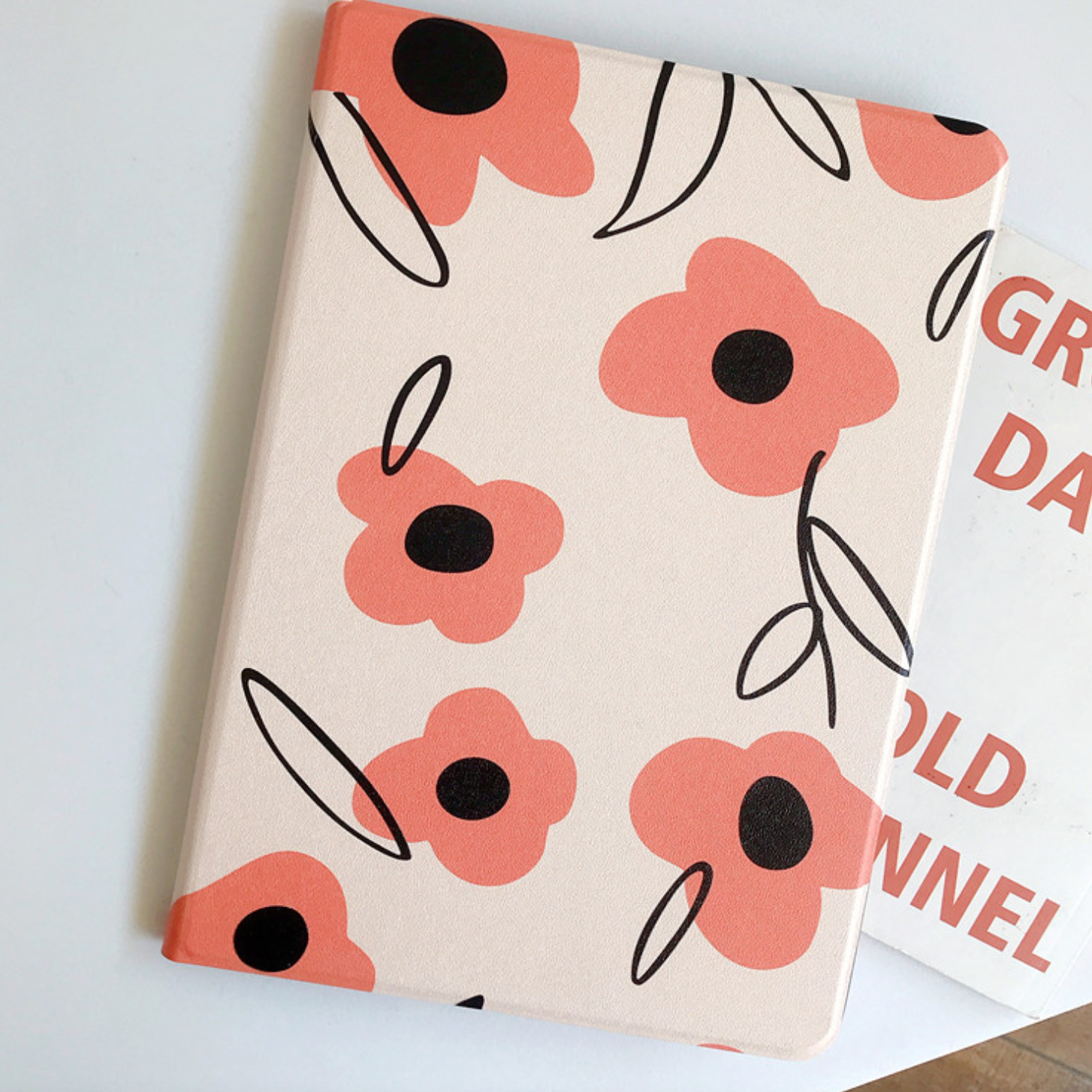 orange flower iPad case