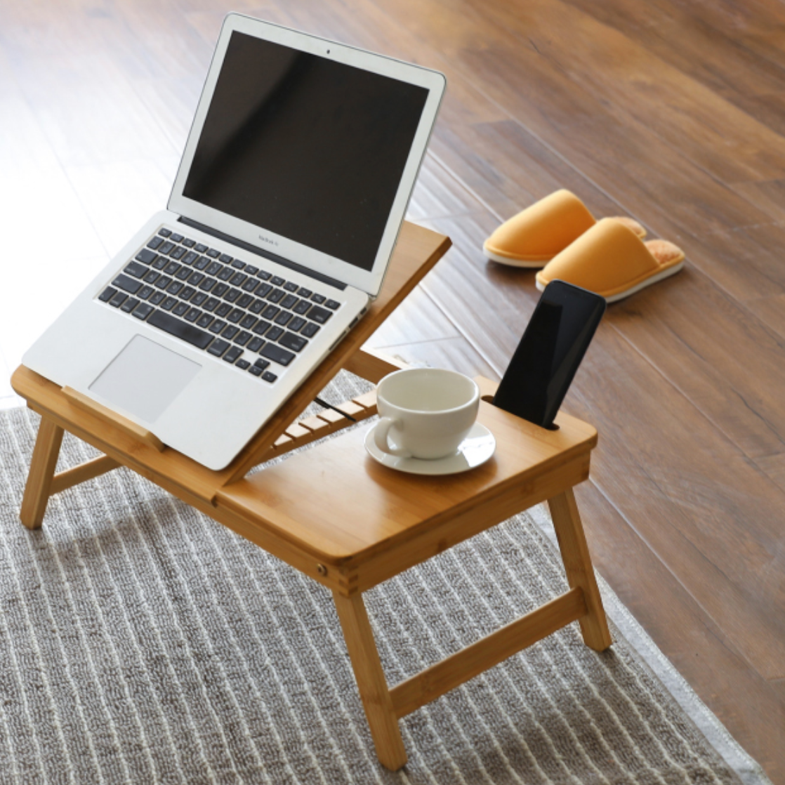 mini wood computer table