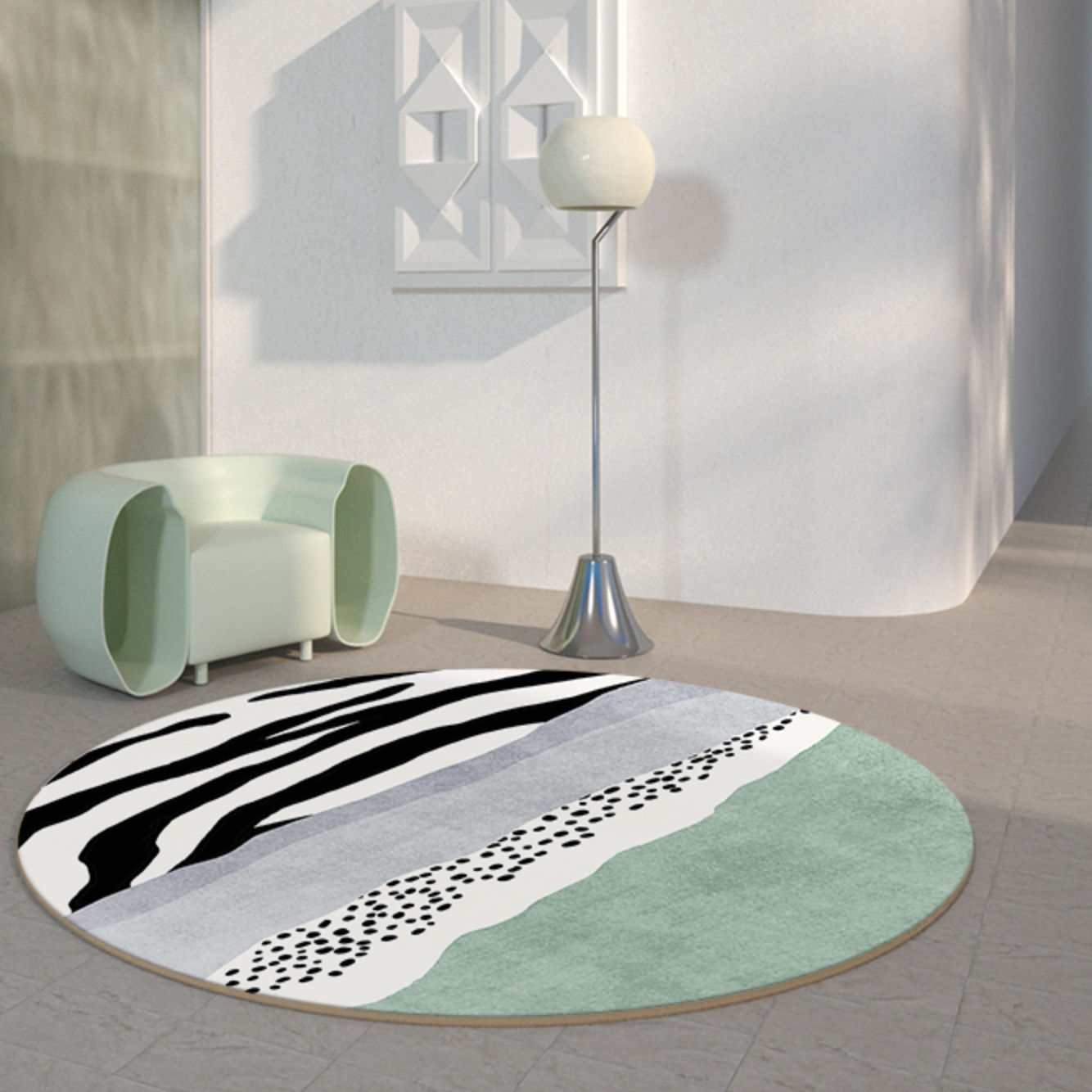 【ベストセラー】luxury 6design round mat