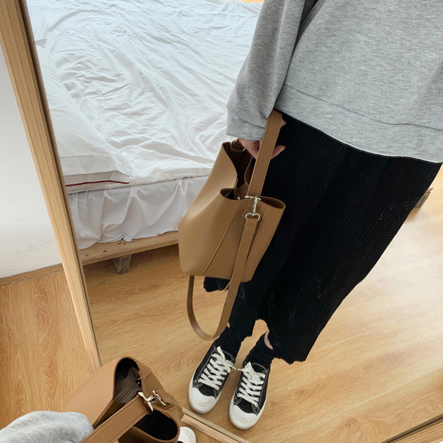 2way mini fake leather bag(2colors)