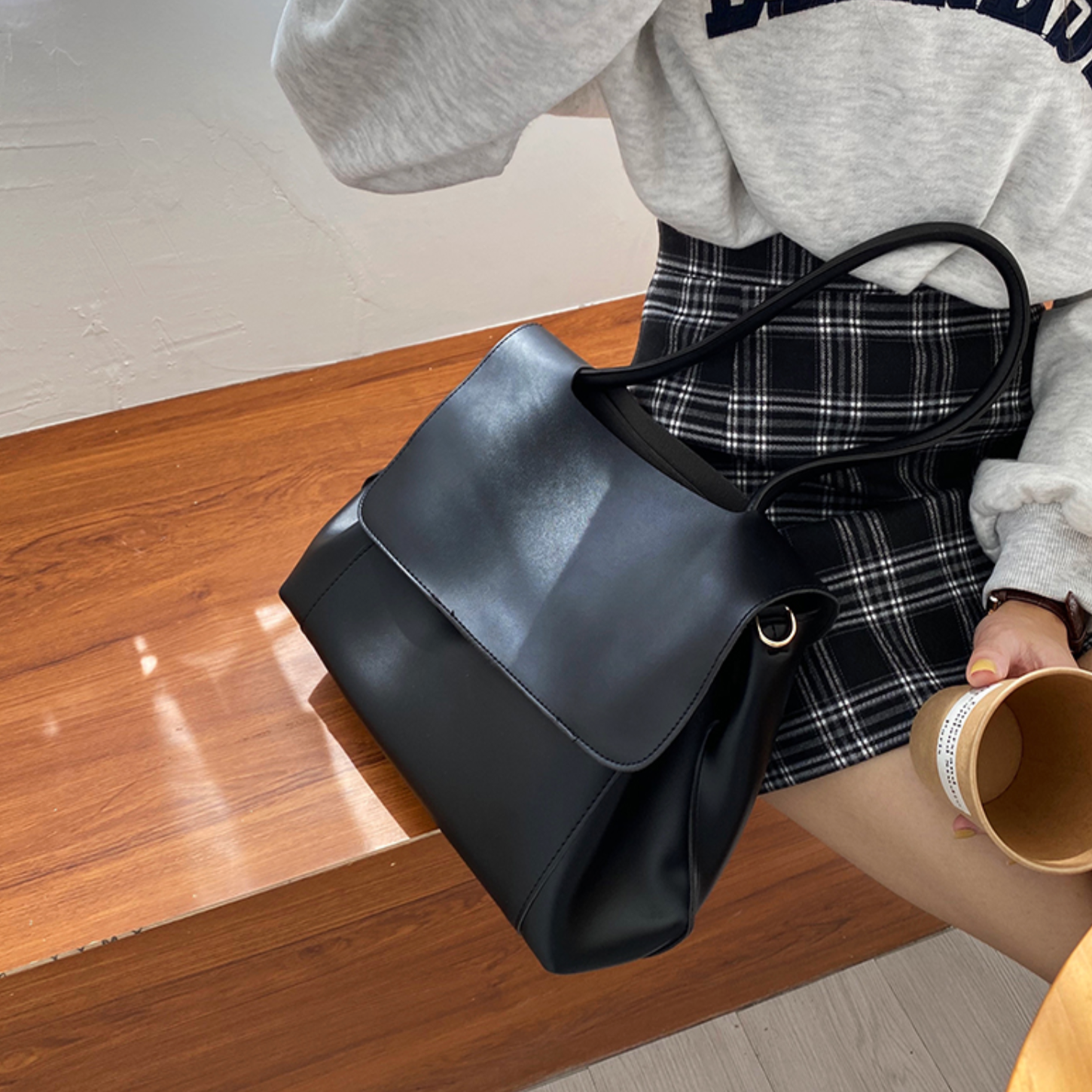 2way retro fake leather bag(2colors)