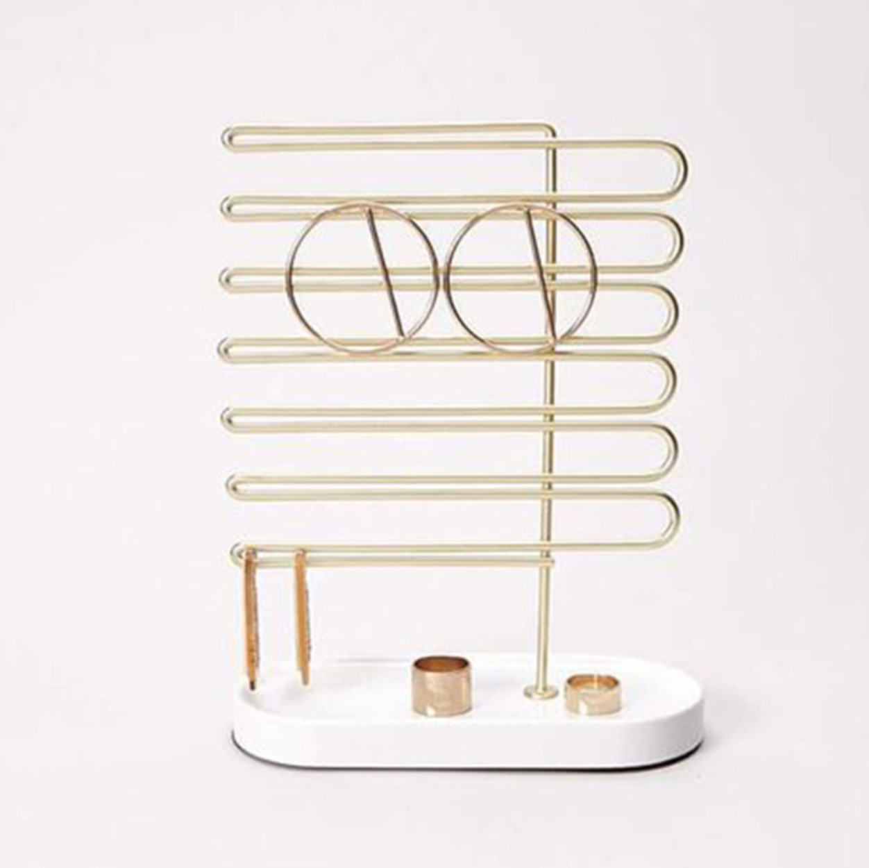 gold jewelry storage stand