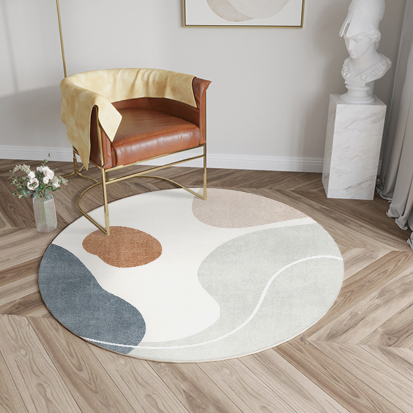 【ベストセラー】luxury 6design round mat
