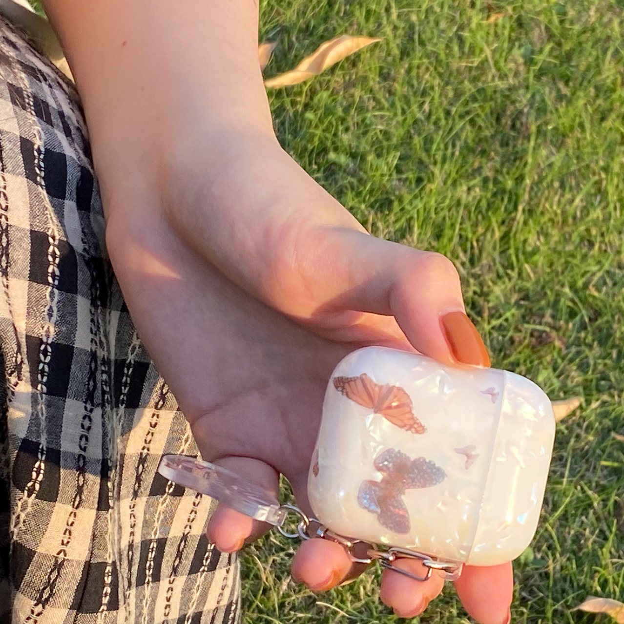 butterfly crystal Airpods case
