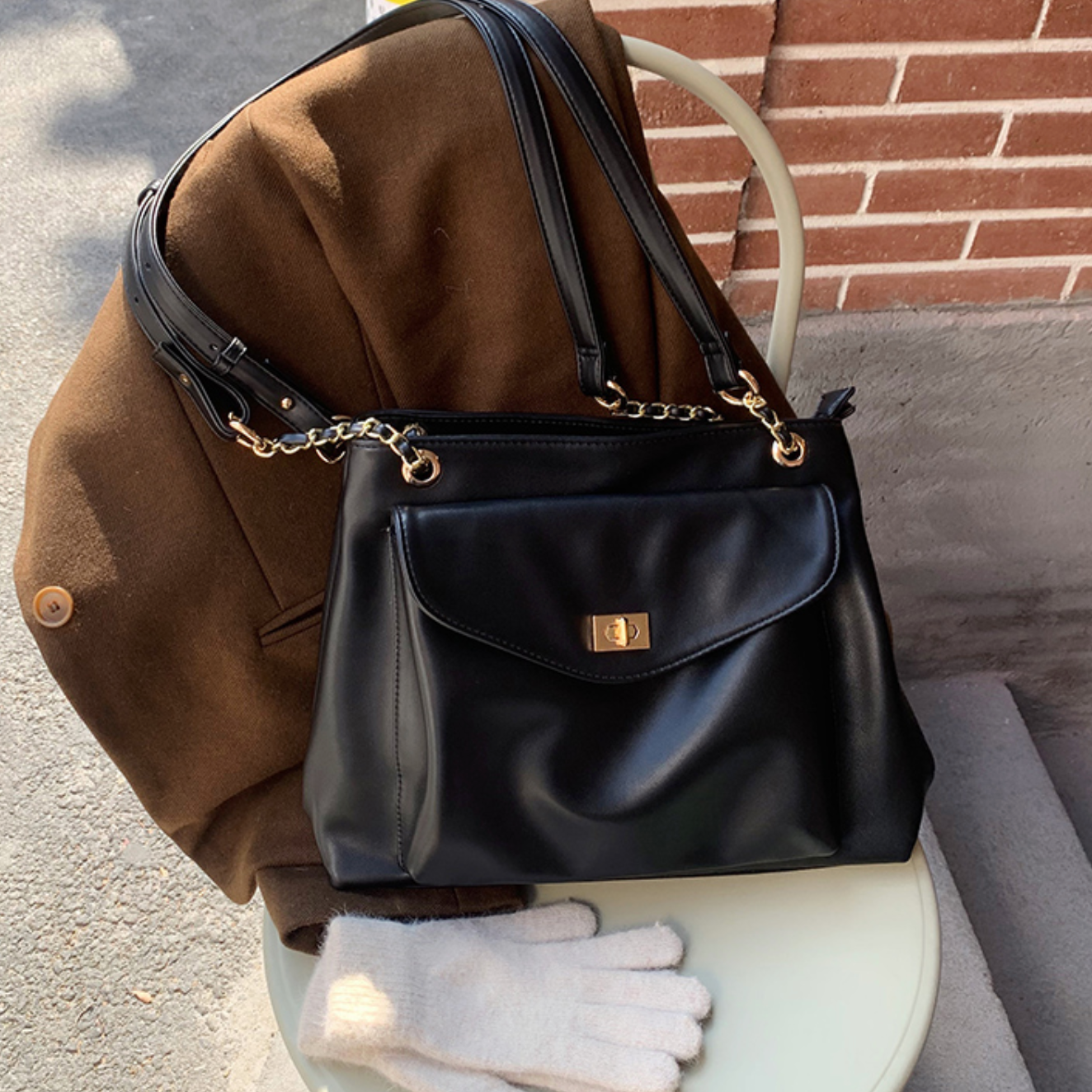 black multi 2way bag