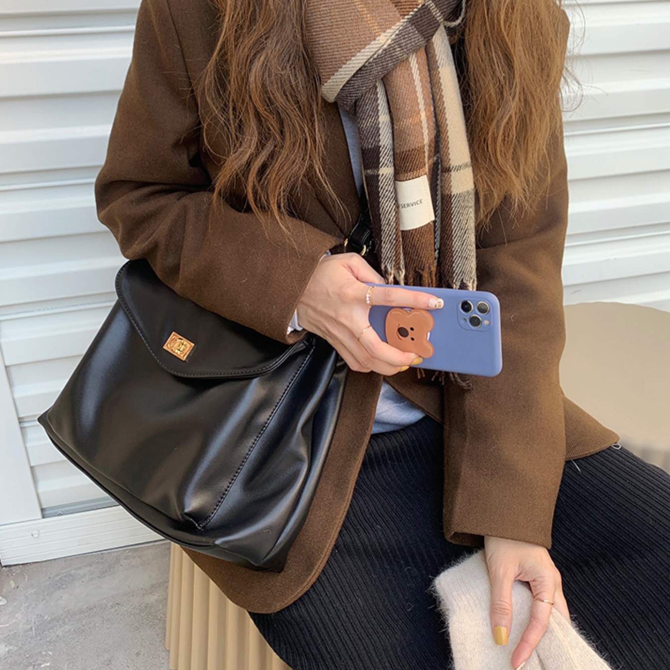 black multi 2way bag