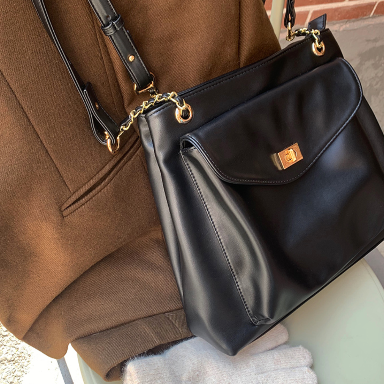 black multi 2way bag